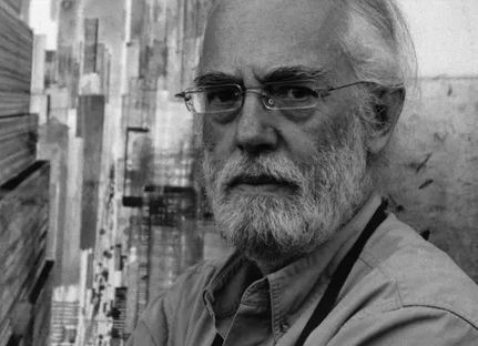 Photographie de Gottfried Salzmann, artiste peintre autrichien né en 1943. Gottfried Salzmann a réalisé un album de lithographies à l'atelier Pousse Caillou