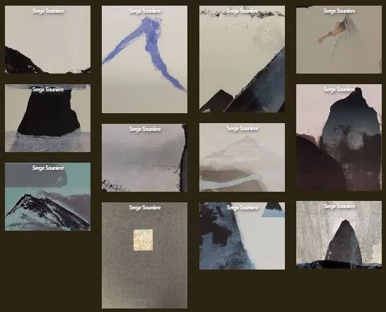 Galerie d'images des lithographies de l'album 11 Vues des Pyrénées de Serge Saunière